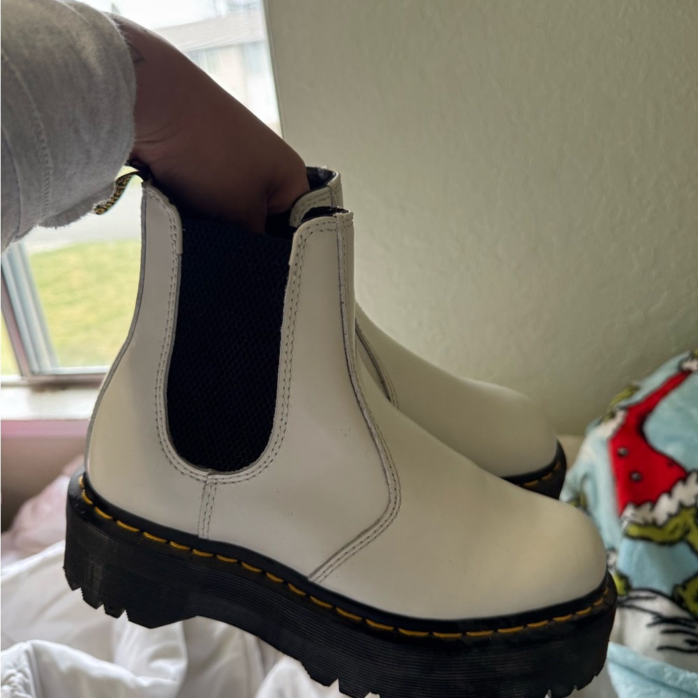 Dr. Martens Women's White Chelsea Boots